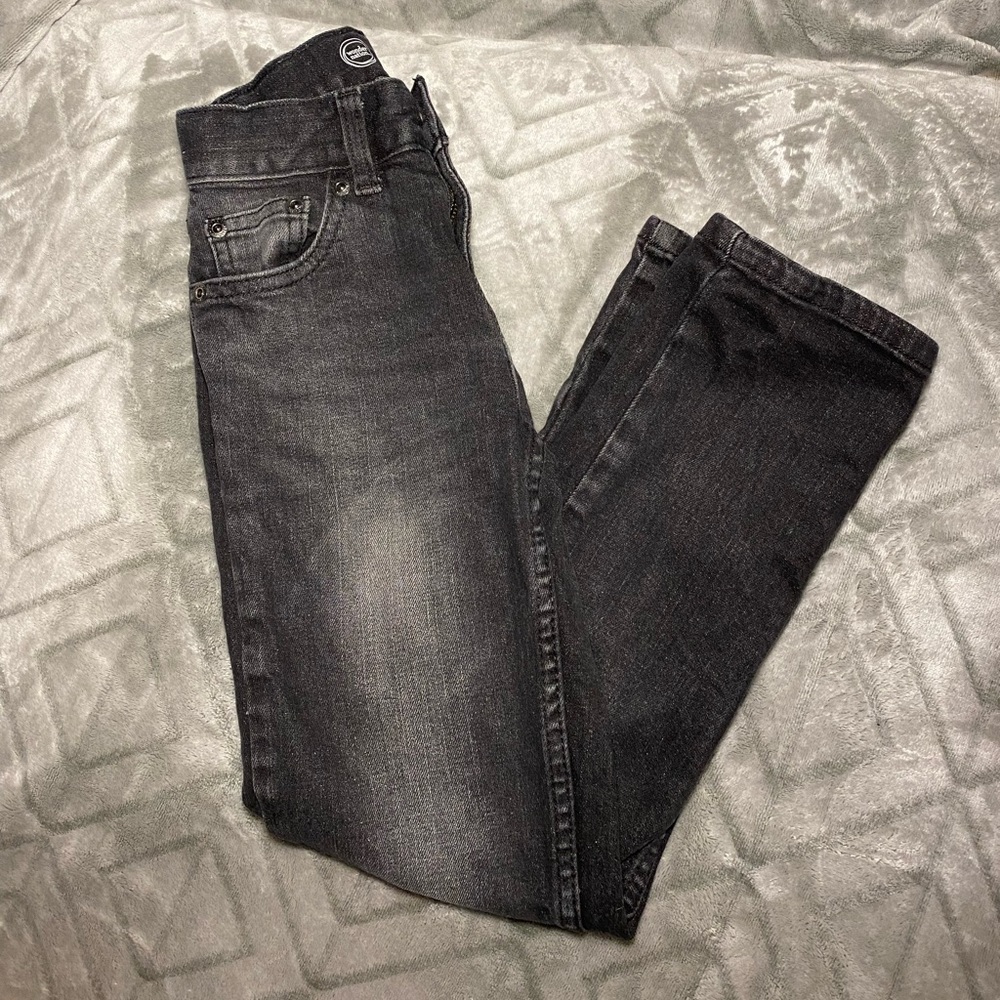 Wonder Nation Relaxed Black/White Size 7 Jeans.
